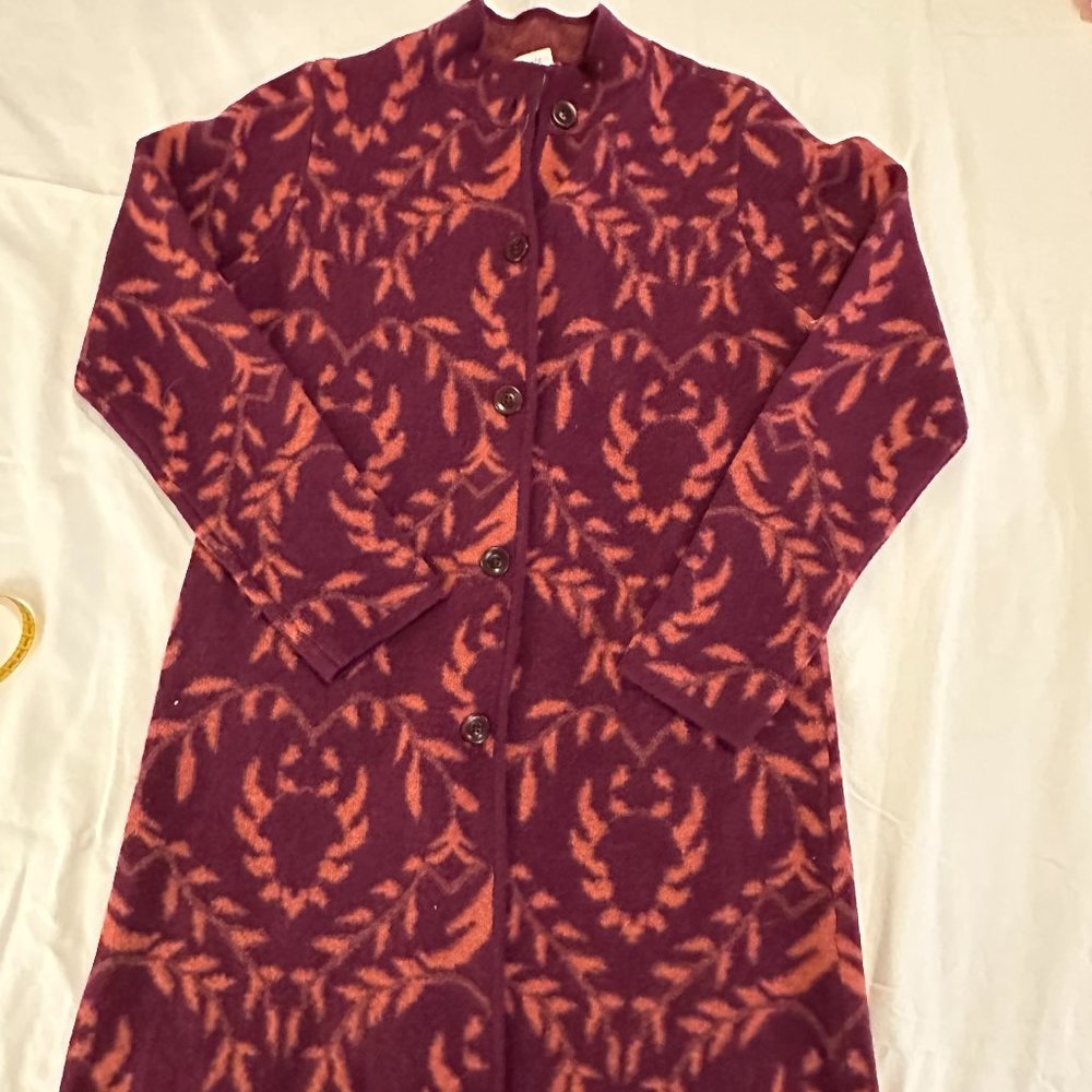 Sundance jacquard print sweater coatigan